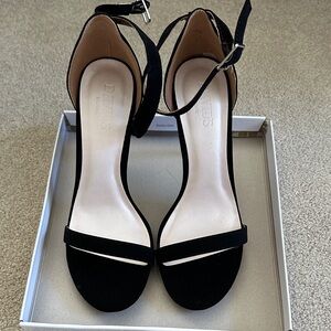 Elegant Black Suede Women's Heels